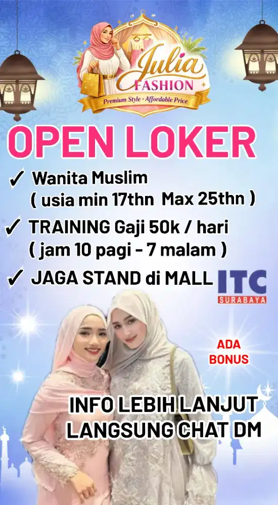 Open Loker Jaga Stand Bazar di Mall ITC SBY