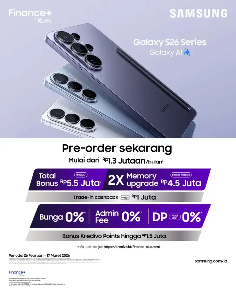P.O SAMSUNG S26 MENGGUNAKAN CICILAN BY KREDIVO