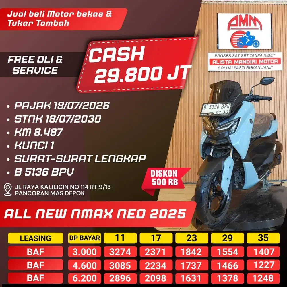 ALL NEW NMAX NEO 2025 PAJAK HIDUP KM LOW LIKE NEW SHOPEELATER ALISTA