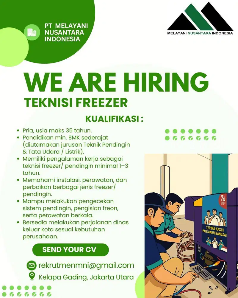 TEKNISI PENDINGIN (FREEZER & AC)