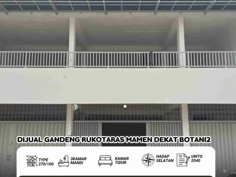 Di jual Ruko Gandeng Hook tengah taras mamen botania 2