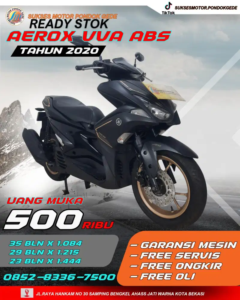 YAMAHA AEROX VVA S TAHUN 2020 ANGSURAN TERJANGKAU DP 500 RIBU
