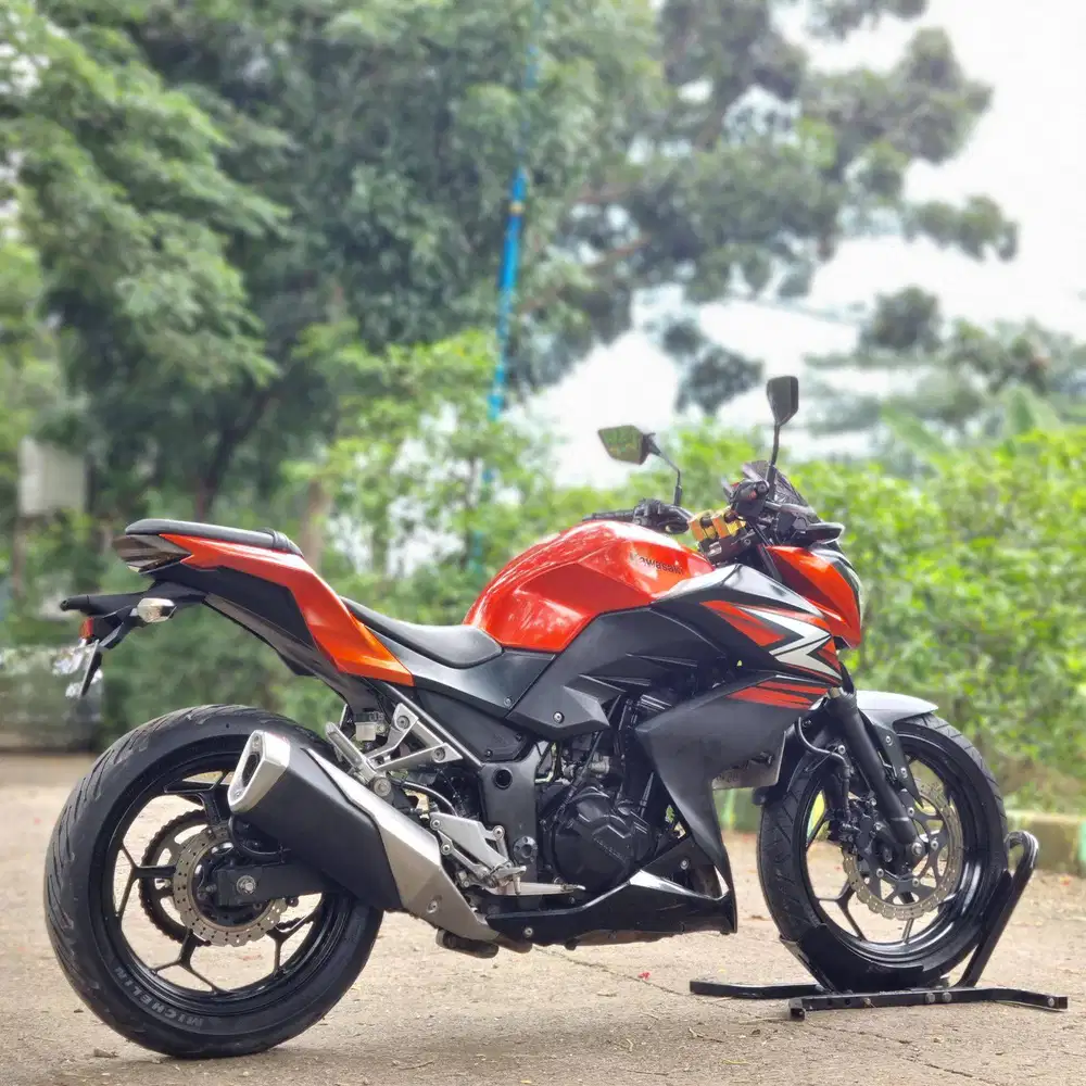 MULUS ABIS! KAWASAKI Z250 FI ORANGE 2014 KM LOW PAJAK ON SIAP PAKAI