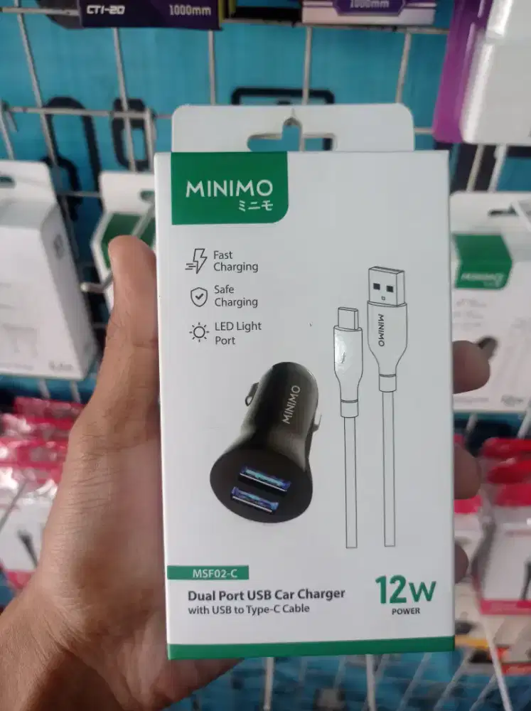 Car Charger 2 Port USB-A Minimo