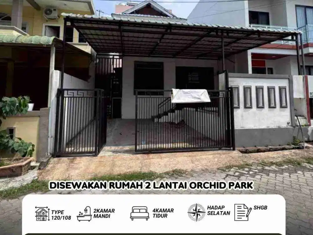 Di sewa rumah 2 lantai Orchid park batam center