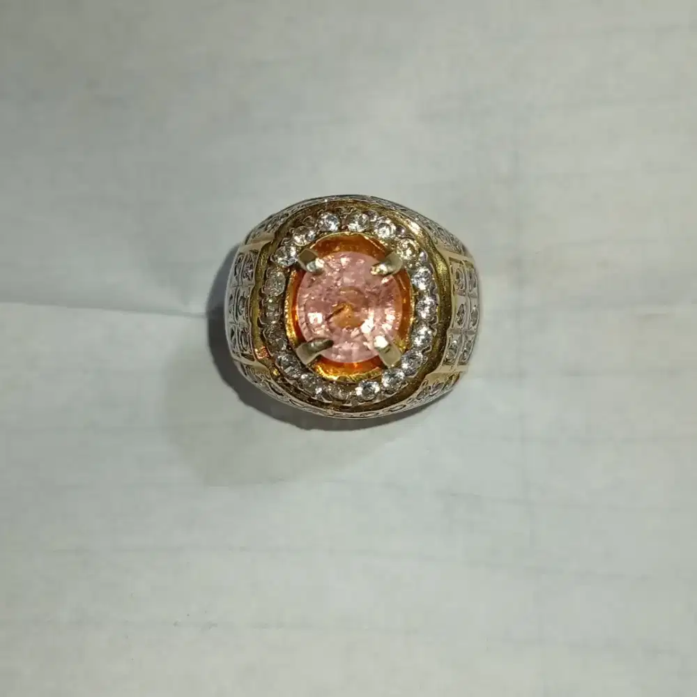 Natural pink sapphire Sri Lanka 2.31 ct ring perak