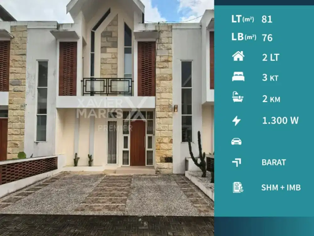 Dijual Villa 2 Lantai Daerah Wisata di Permata Panderman Batu