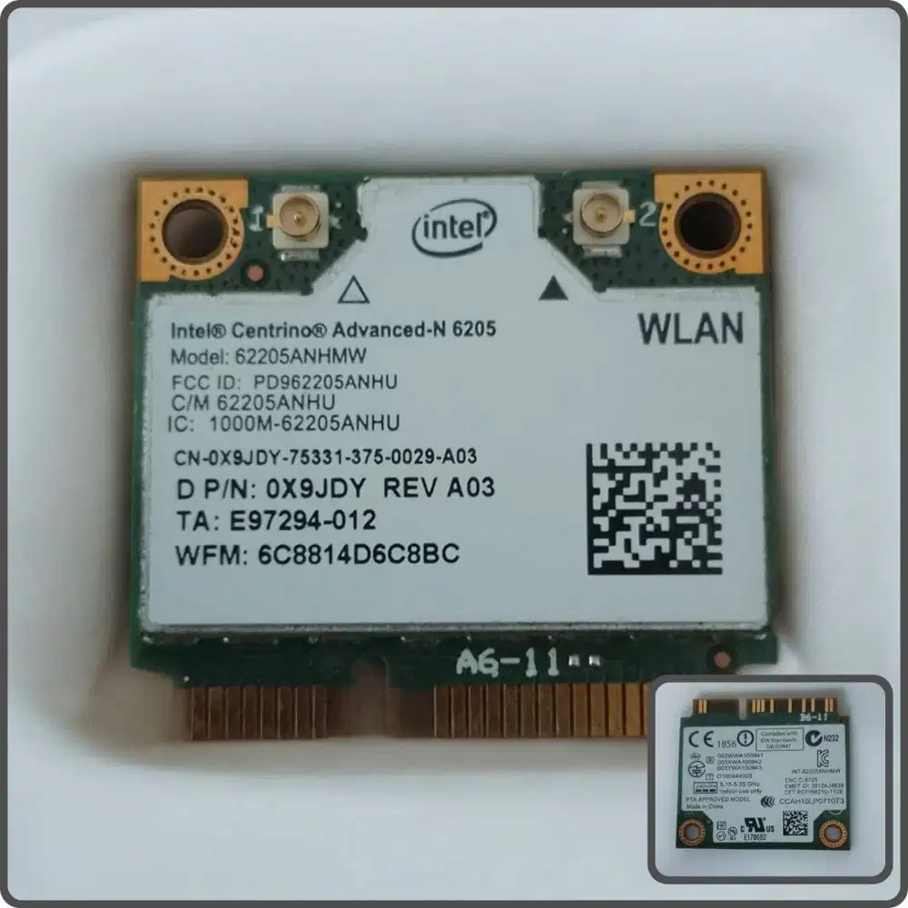 WiFi laptop dell thinkpad hp Intel Centrino Advanced-N 6205