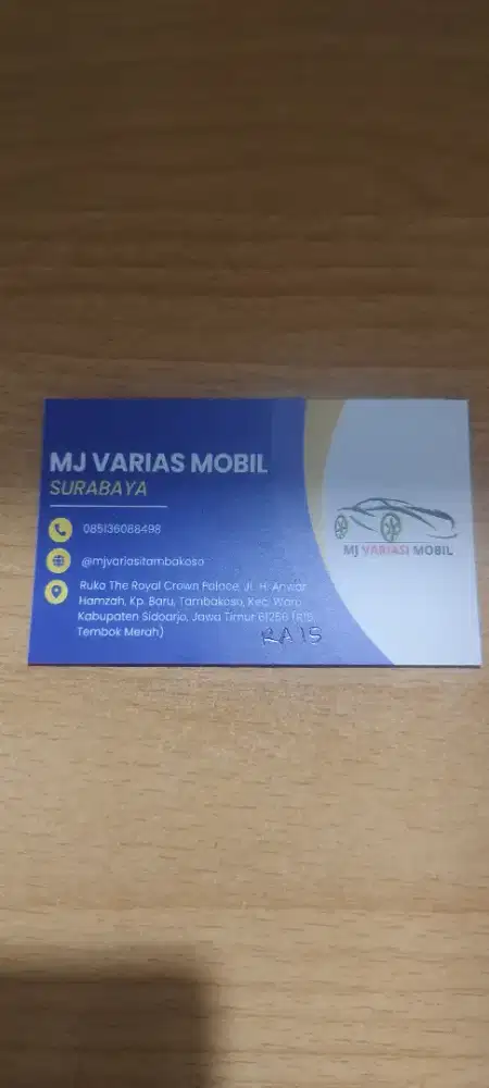 Variasi mobil + pemasangan