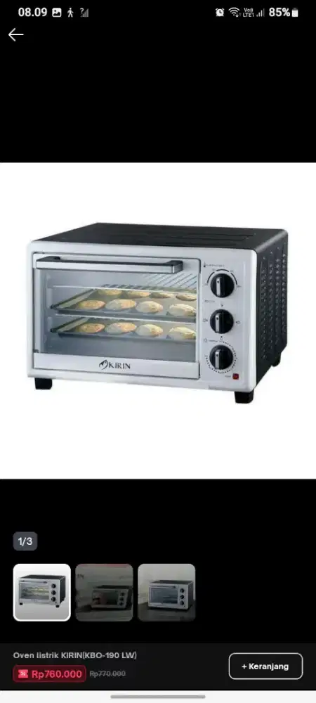 Dijual cepat oven kirin low watt