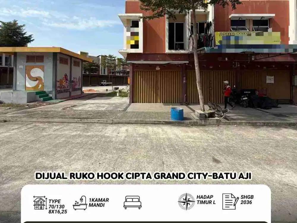 Di jual Rugi Ruko Hook Cipta Grand City batu aji