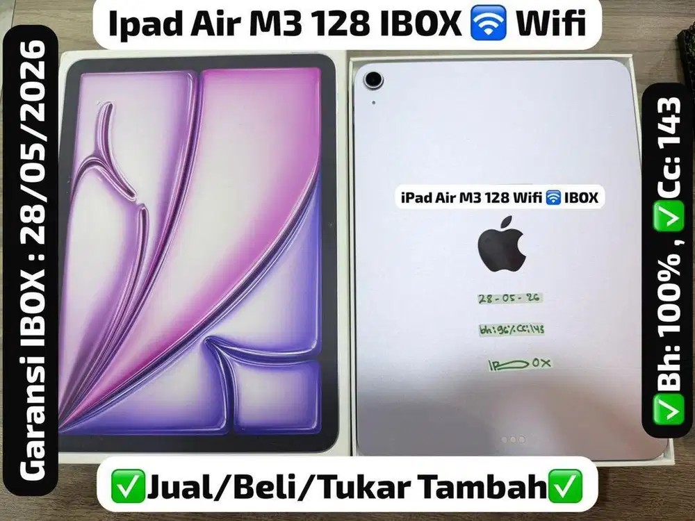 Ipad Air M3 128 Gb Purple Ibox Masih Garansi