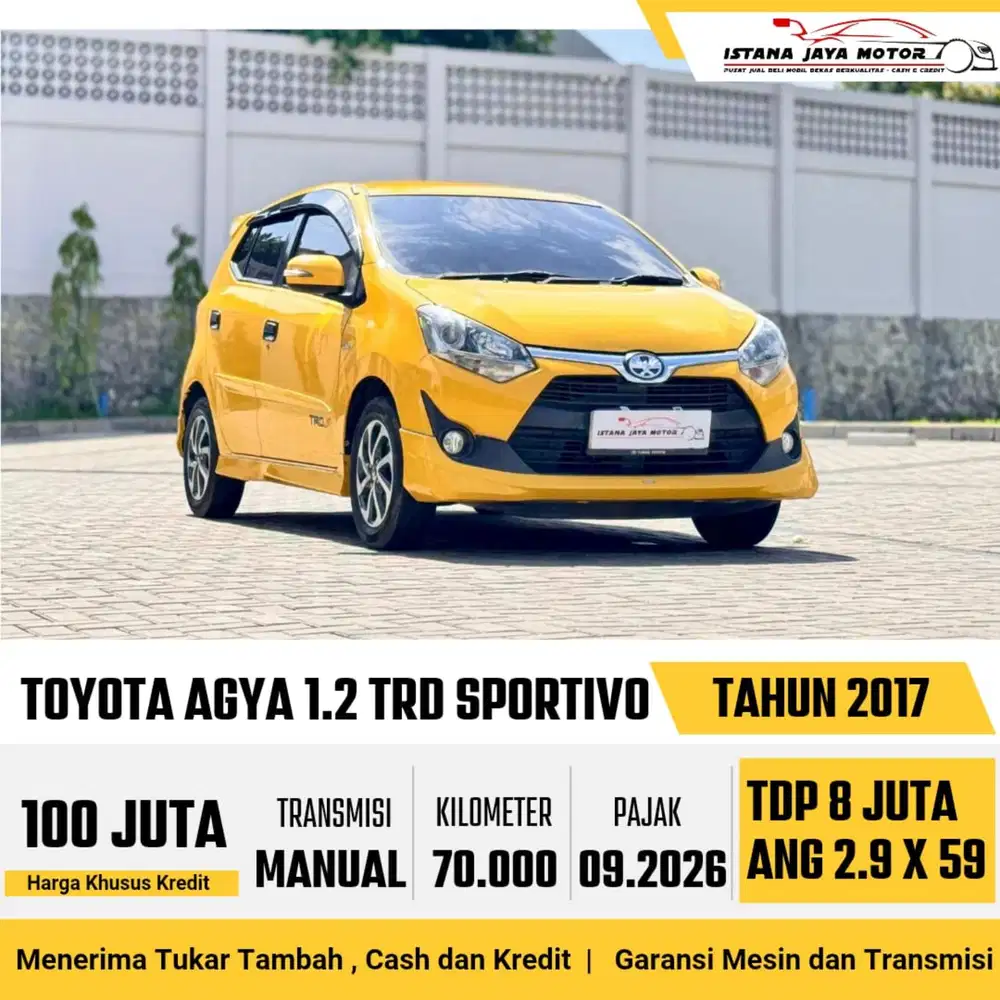 Toyota Agya 1.2 TRD MT th 2017 #istana jaya motor