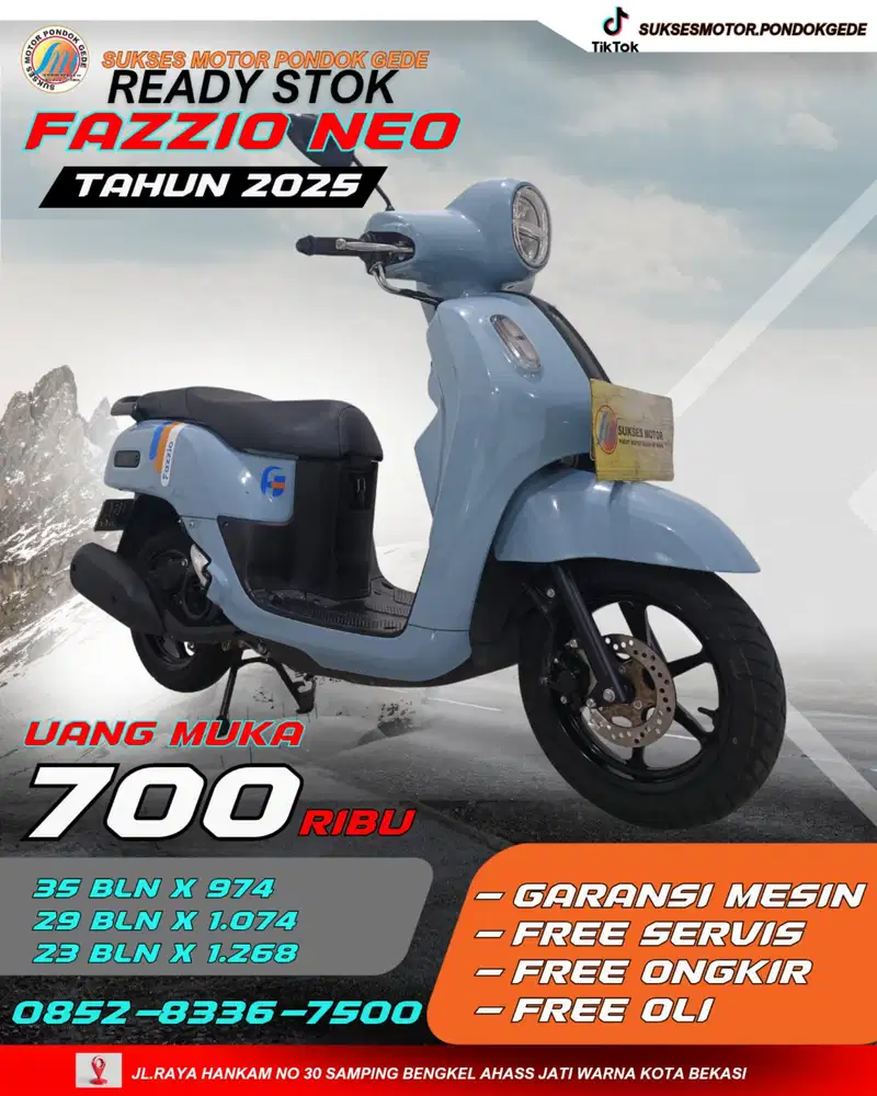 CASH DAN KREDIT YAMAHA FAZZIO NEO TAHUN 2025 DP 700 RIBU