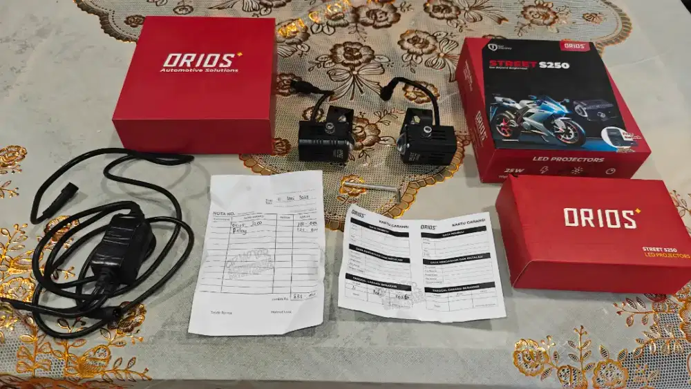 Lampu tembak led orios s250 25w original not duromoto x1 x2 m3 biled