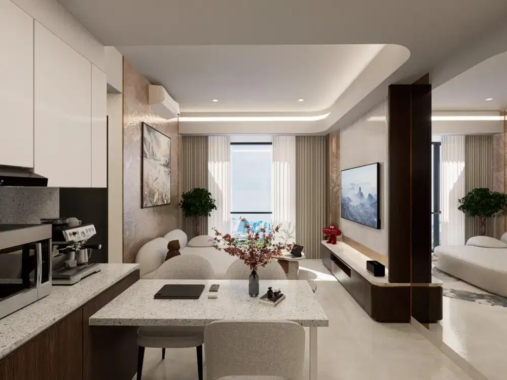 Dijual Apartemen Semi Furnished Tipe 1 BR di Marigold Navapark BSD