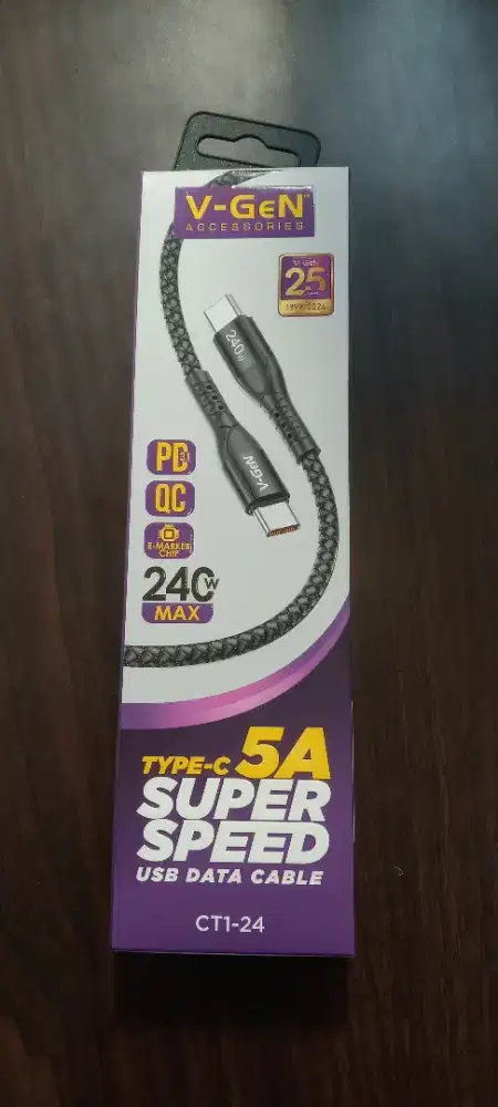 Kabel Data USB V-GeN CT1-24 Super Fast Charging 240W 5A