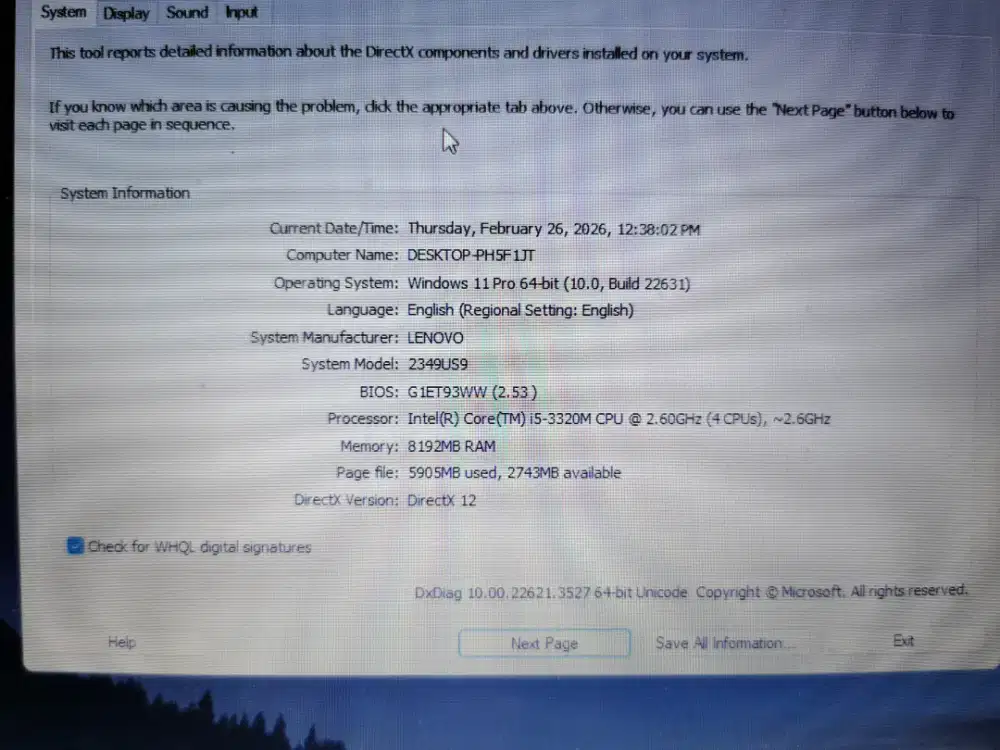 Jual Laptop Lenovo T430 I5 Gen3 RAM 8GB SSD 256 GB