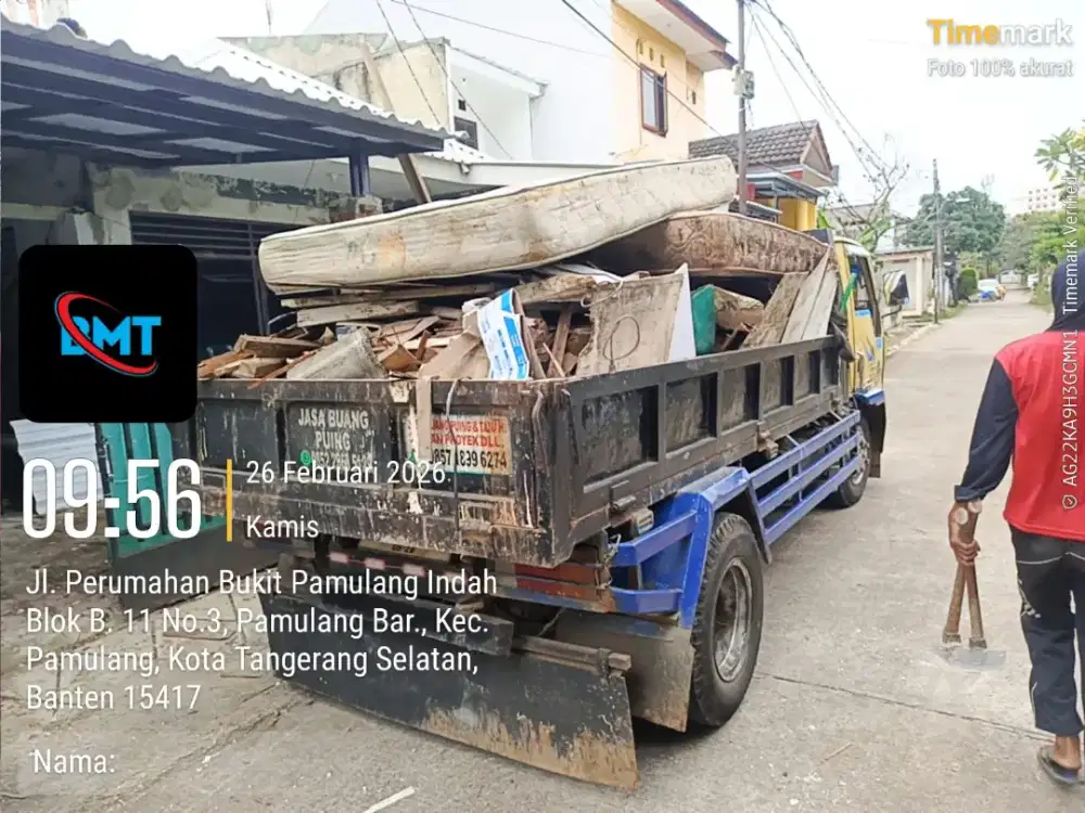 Jasa buang puing dan angkut sampah