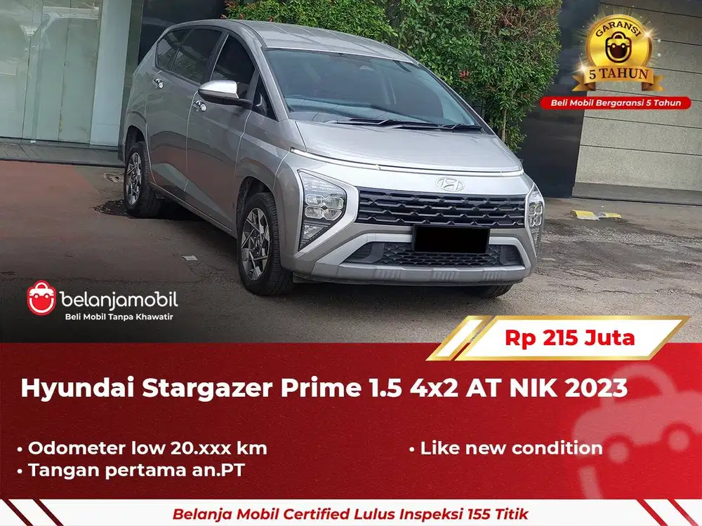 [ GARANSI 5TH ] Hyundai Stargazer Prime 1.5 4x2 AT 2023/2024