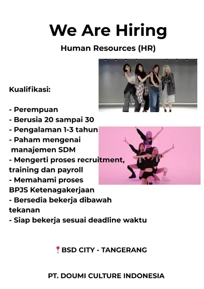 LOKER HR/HUMAN RESOURCES