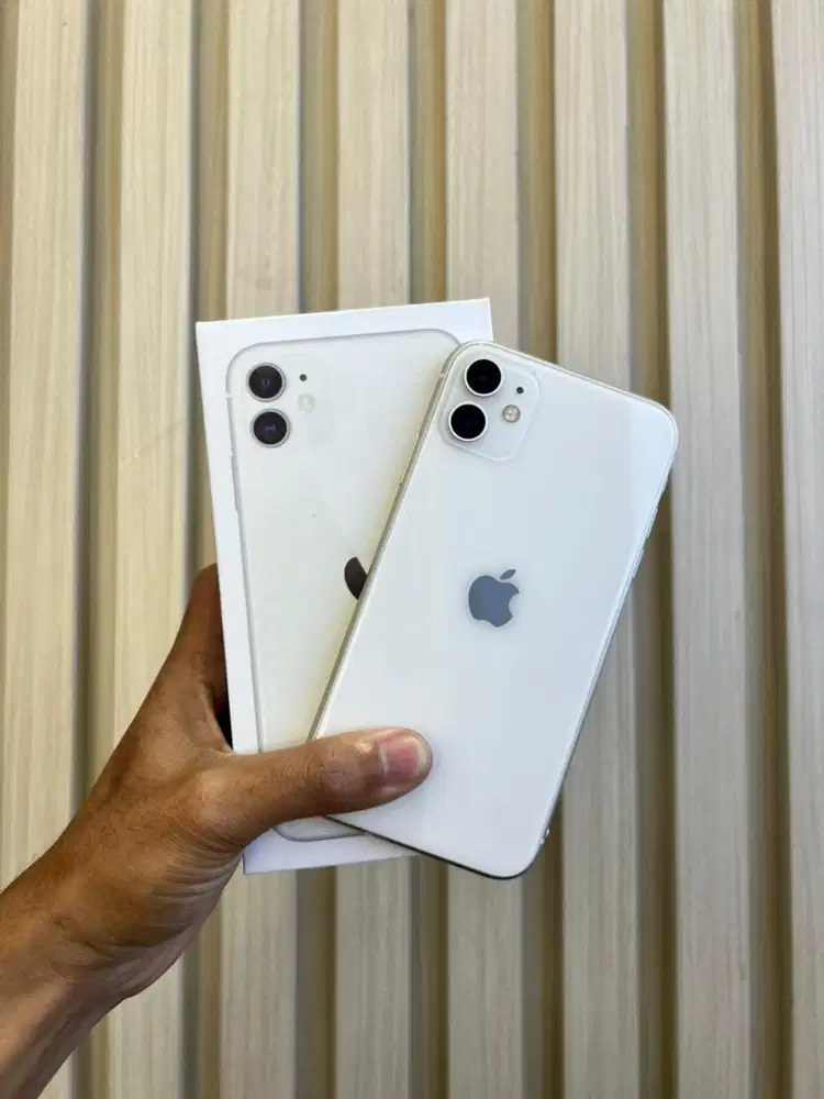 iPhone 11 128GB White Second Inter Beacukai | Fullset | LCD Original