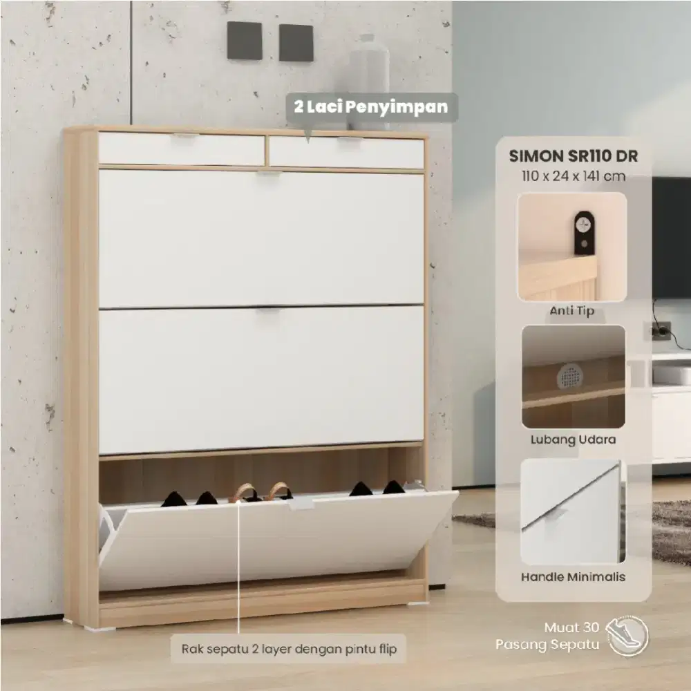 PIRA METROPOLIS - SIMON SR110 Rak Sepatu