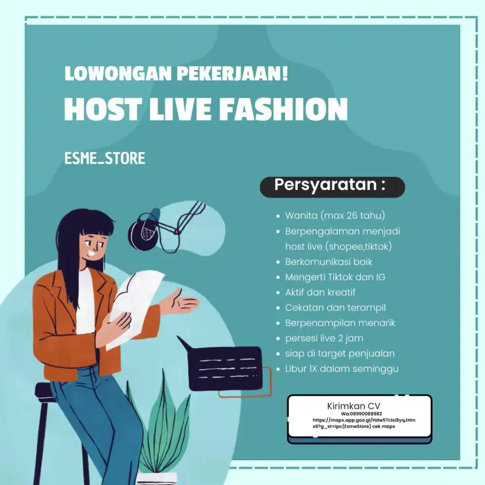 Loker karyawan dan host