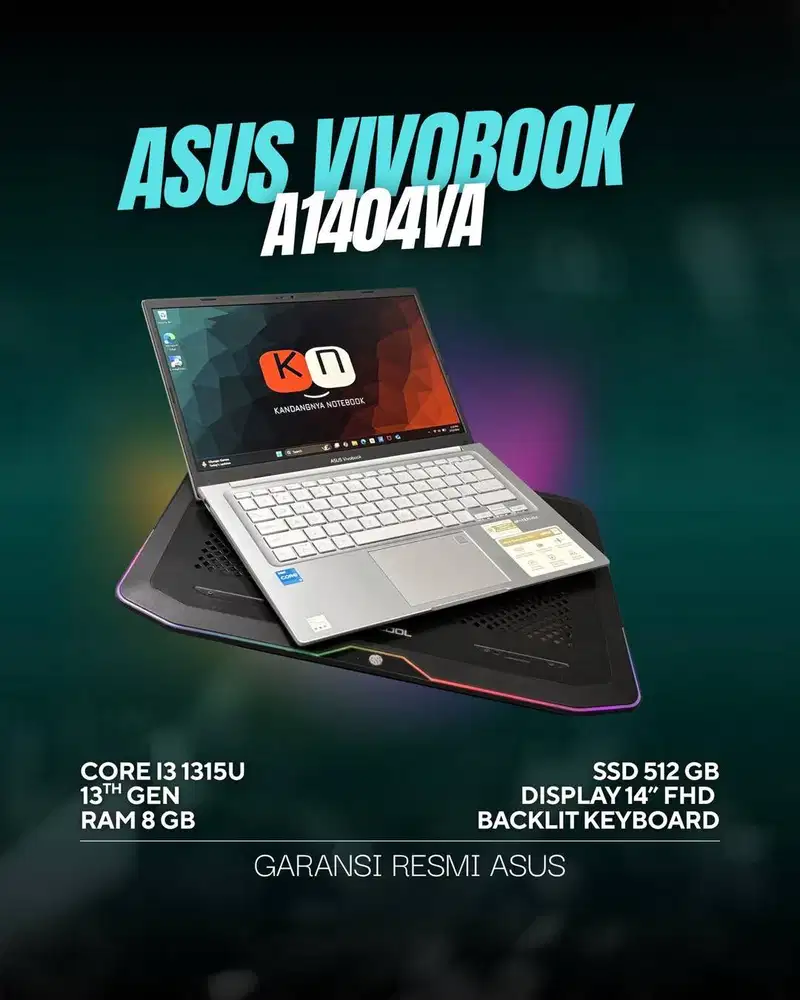 Asus Vivobook A1404VA Core i3 1315U RAM 8GB 512GB Layar 14inch