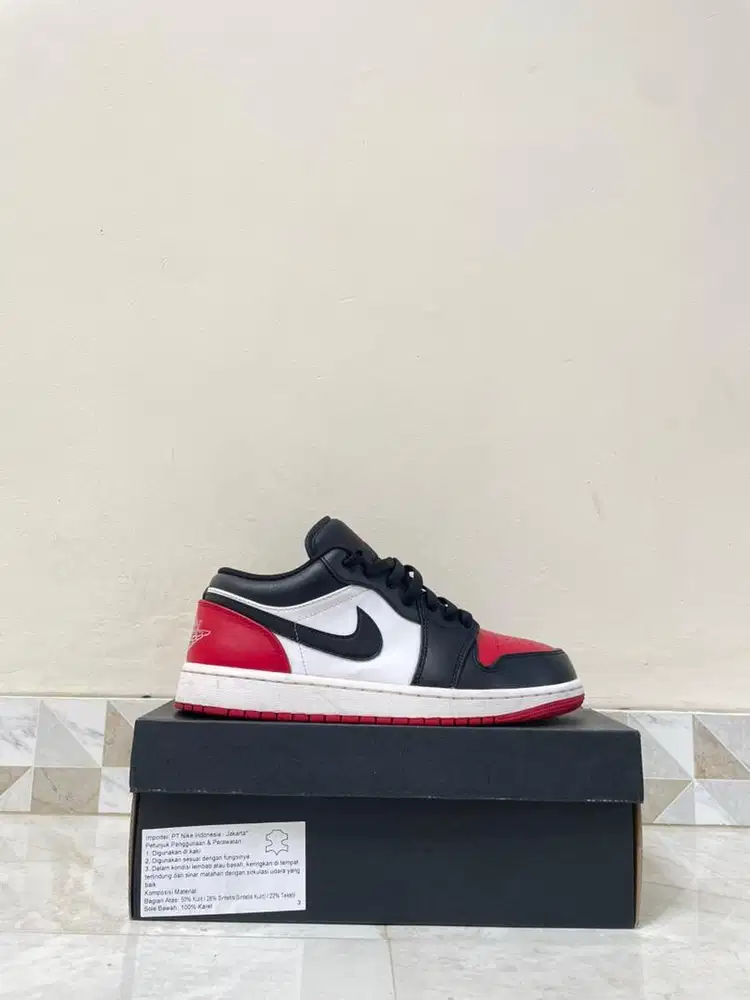 Air Jordan 1 Low Bredtoe 2.0 (Size 42.5) Original 100%