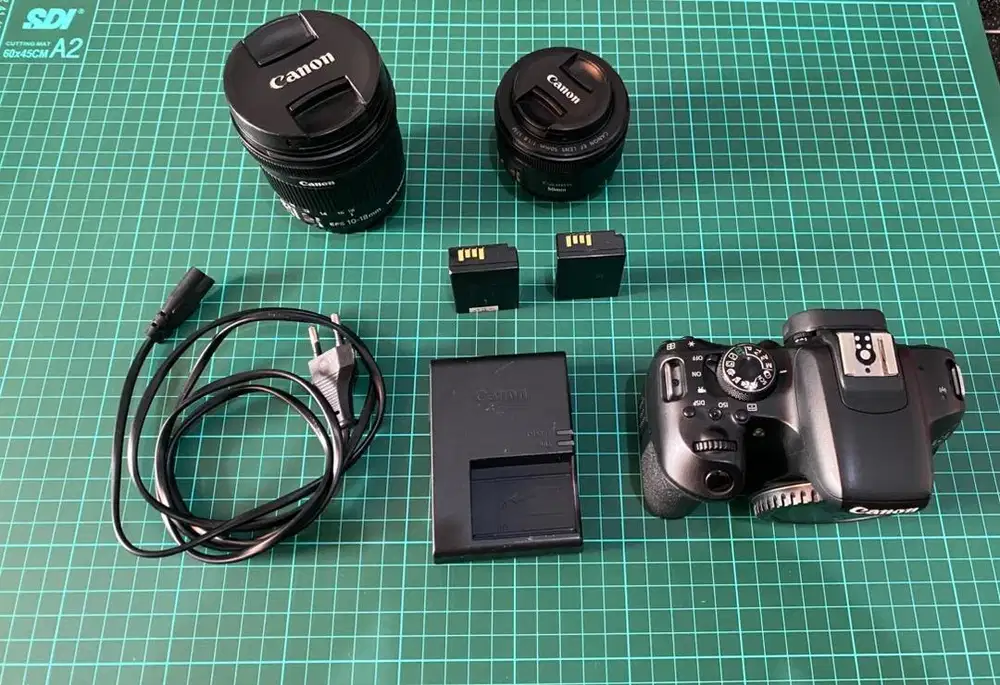 Canon eos 800D + Lensa Prime Fix + Wide  + Bonus