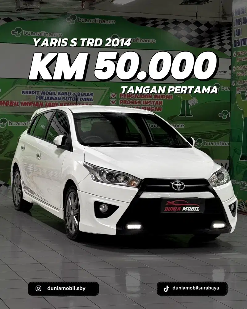 [KM 50RB] YARIS TRD AT 2014 / 2015 Tgn Pertama Bisa Tukar Tambah 2016