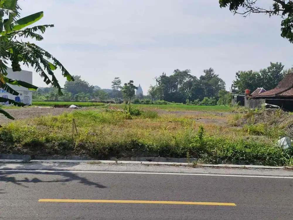 Tanah pekarangan strategis di jalan utama are prambanan yogyakarta