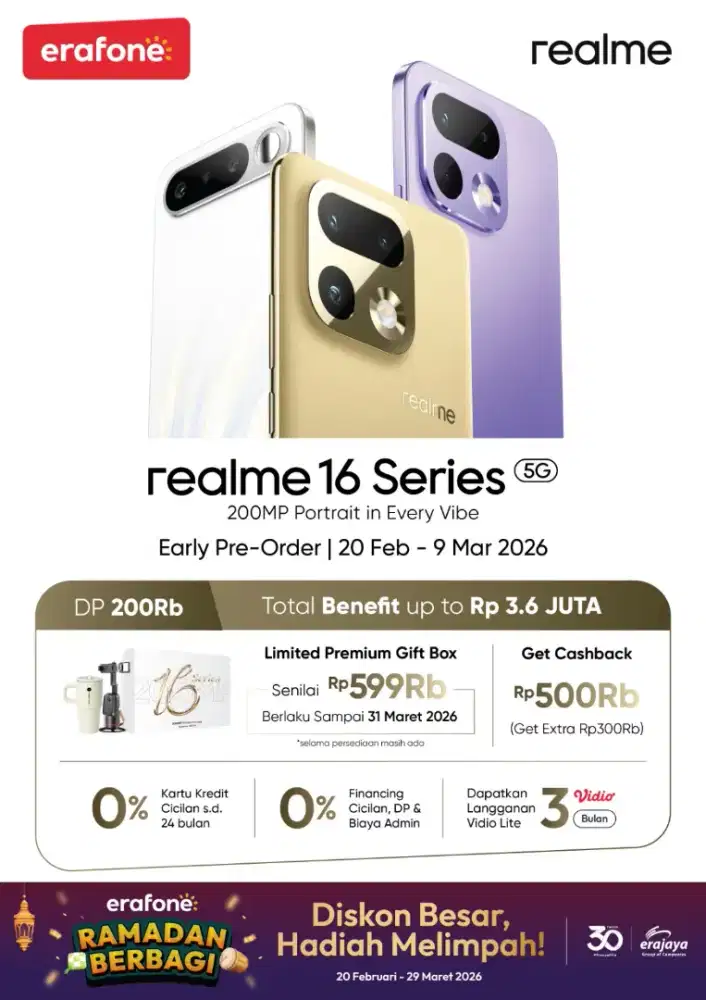 Sekarang sudah bisa PO realme 16 Series 5G!