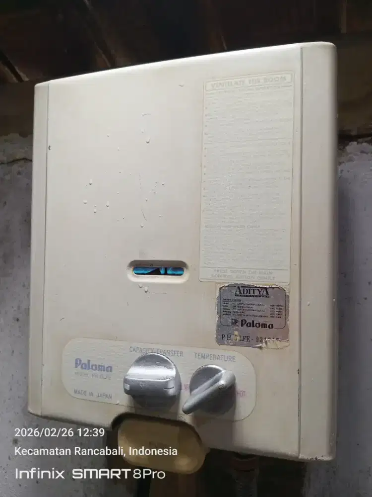 Water heater paloma bekas