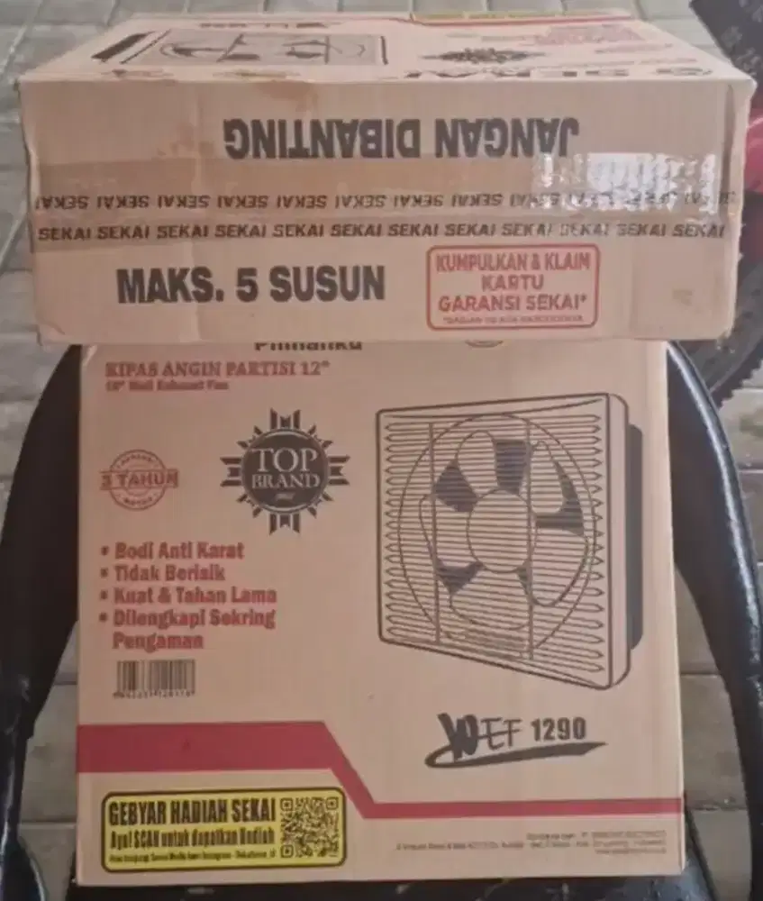 Kipas Angin Exhaust Sekai Hexos Fan 12 inc Wef 1290 Dinding