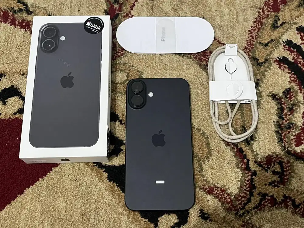 iPhone 16 Plus 128Gb Black iBox GDN Garansi Aktif Mulus Like New