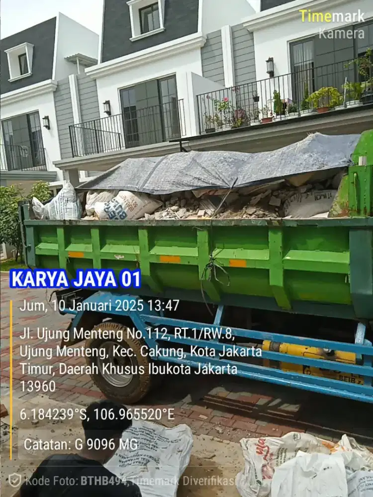 Puing murni urug tanah merah angkut puing bangunan