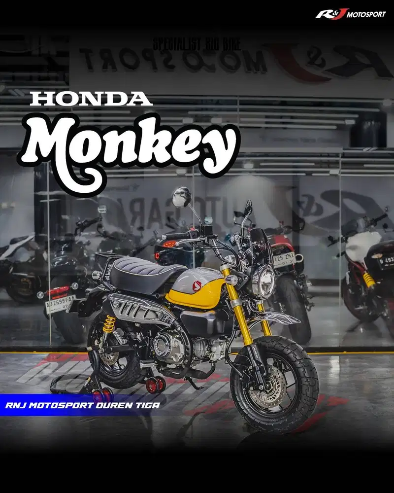 ‎Honda Monkey Km 600an perak NIK 2022 warna Kuning Full Paper