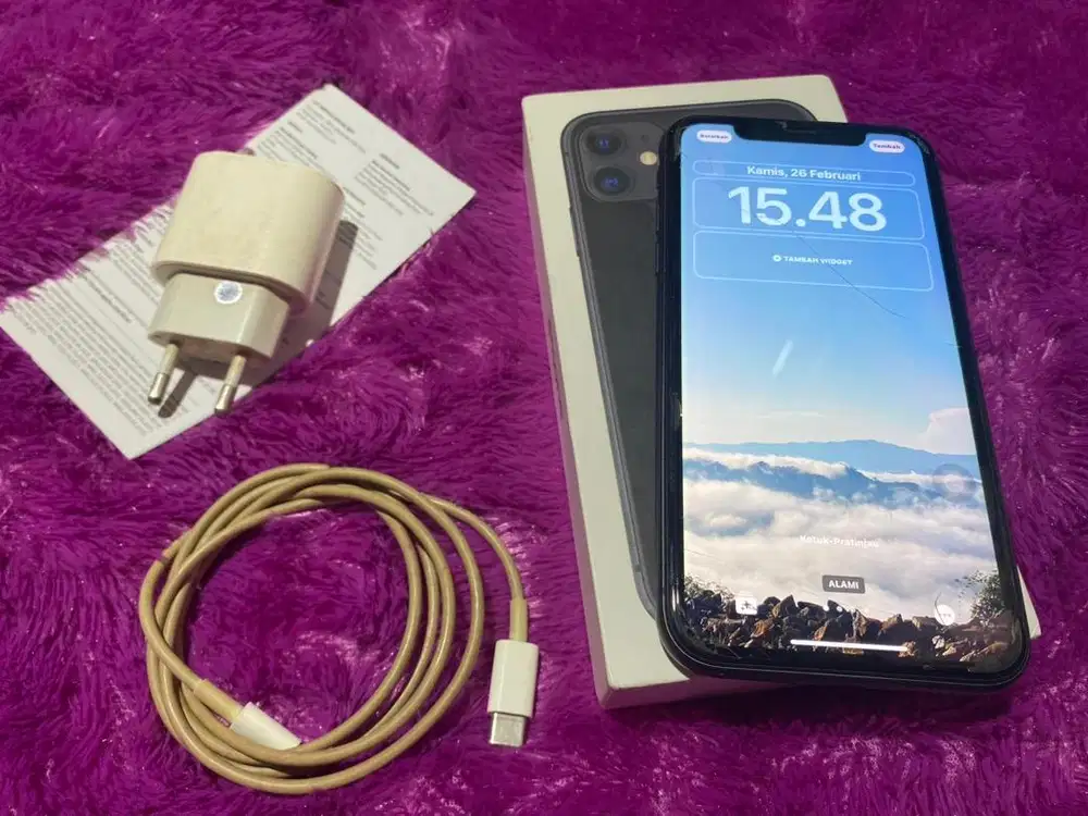 IPHONE 11 64gb warna Black Asli IBOX LENGKAP