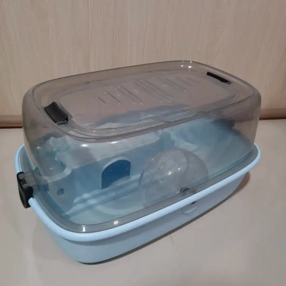 Focat kandang hamster super besar F21 Travelling box plastik baby blue