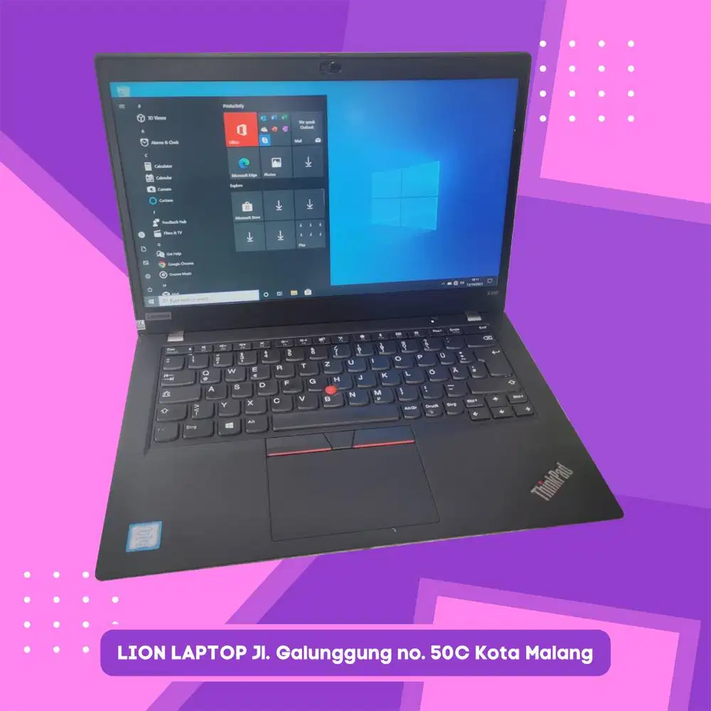 RAM 16GB SSD 256GB Core i5 Gen 8 Slim Lenovo Thinkpad X390 [26|02]