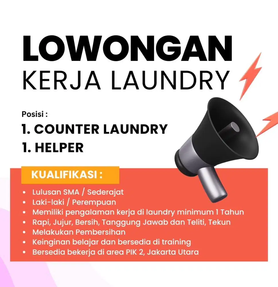 Lowongan Kerja Laundry