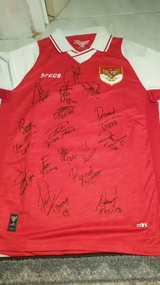 Baju Jersey TIMNAS FUTSAL Indonesia Specs - ORI Bertanda Tangan - M