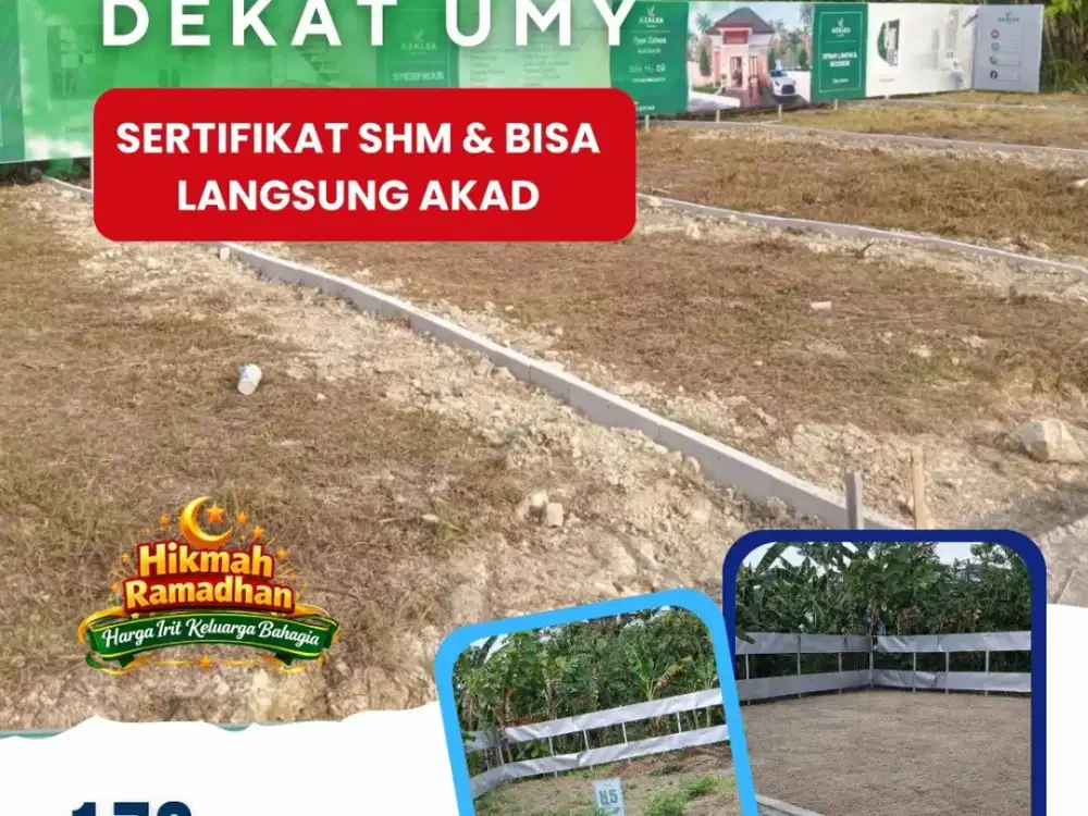TANAH KAVLING STRATEGIS JOGJA DEKAT KAMPUS UMY DAN RINGROAD BANGUNJIWO