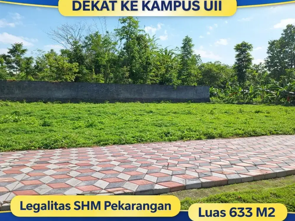 Tanah Jogja Kost Area Kampus UII Kaliurang SHM Pekarangan