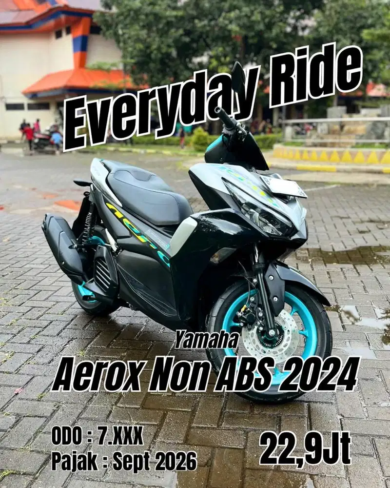 Yamaha Aerox Non ABS 2024, Siap pakai