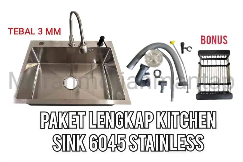 KITCHEN SINK STAINLESS STEEL ORACLE 6045 / BAK CUCI PIRING 1 LUBANG