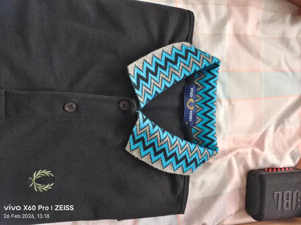 Pred Ferry Jacquard  collar polo black size M
