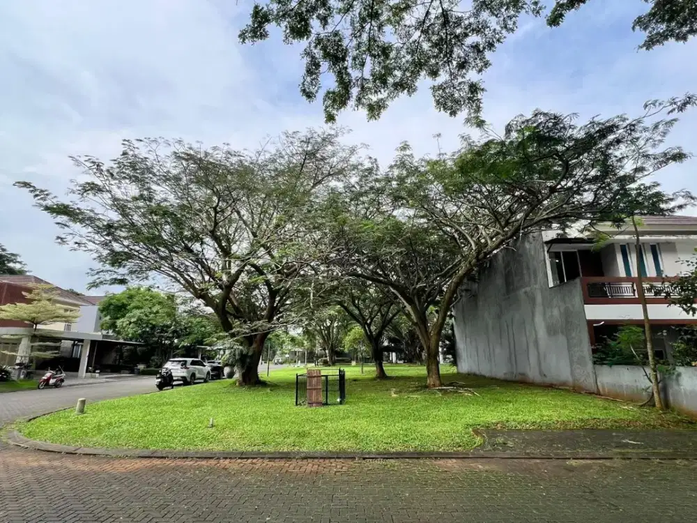 Kavling Hoek De Park Cajuputi BSD – LT 352 Hadap Selatan-Barat, 18,5 Jt/m² Nego